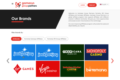 Gamesys Group Partners Affiliate