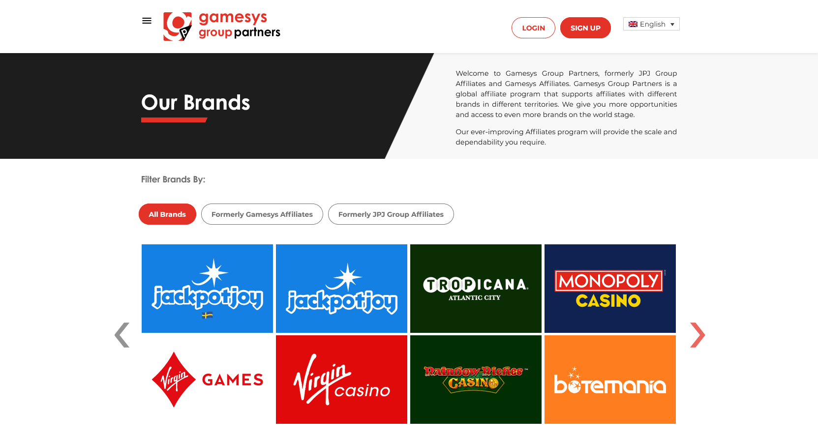 Gamesys Group Partners Affiliate
