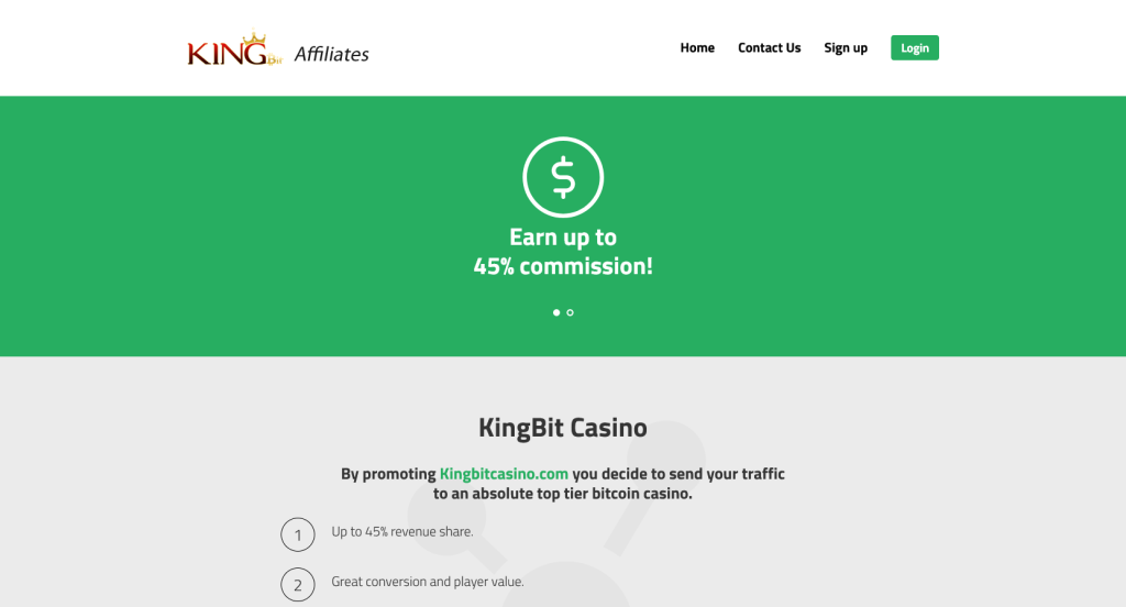 KingBit Casino Affiliates