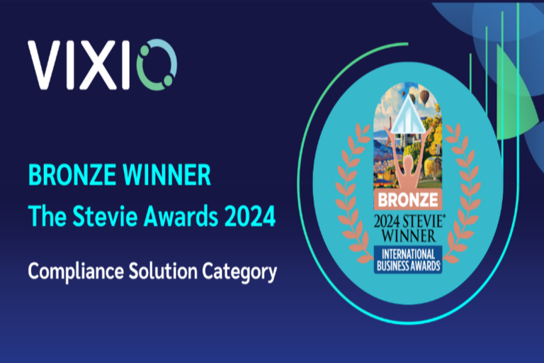 Vixio Wins Bronze Stevie® Award for Compliance 2 Vixio Wins Bronze Stevie® Award for Compliance