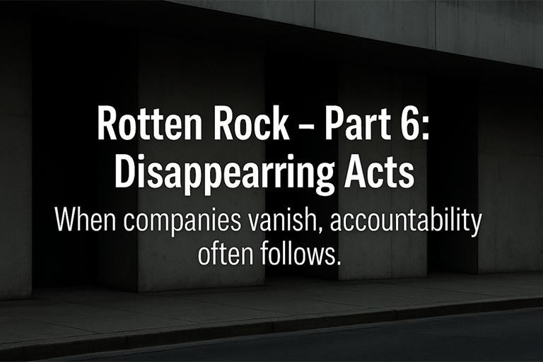 Rotten Rock – Part 6: Disappearing Acts.