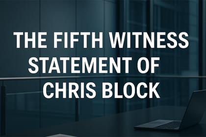 The Fifth Witness Statement of Chris Block