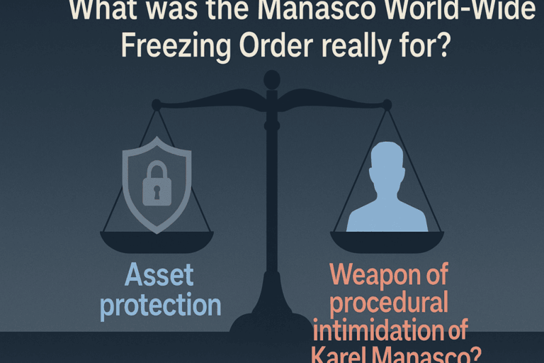 What was the Manasco World-Wide Freezing Order really for?