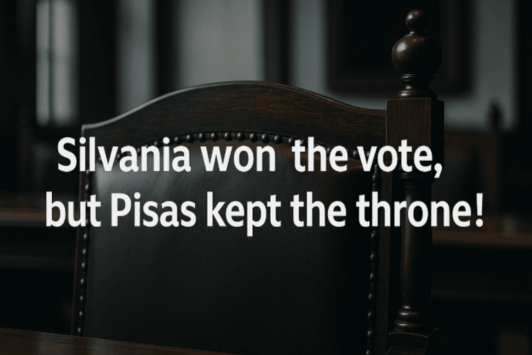 Silvania won the vote, but Pisas kept the throne!