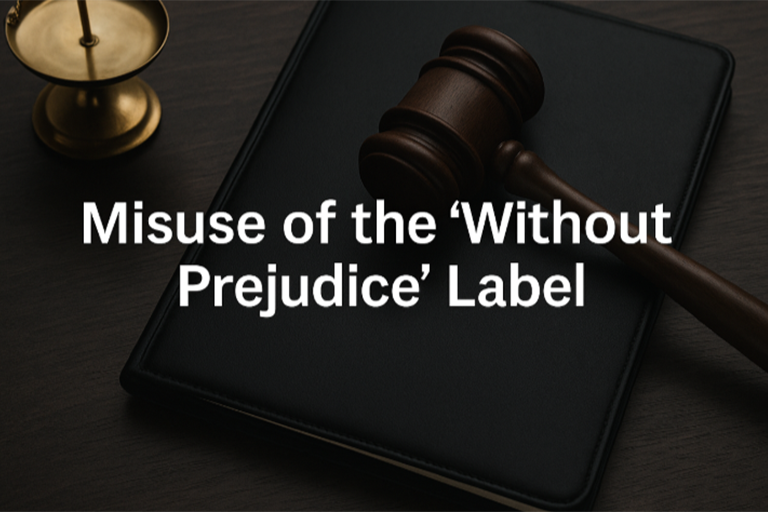 The limits of without prejudice: misuse of legal privilege
