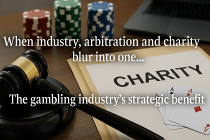 When industry, arbitration and charity blur into one…