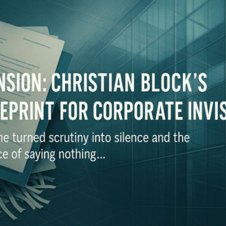 Christian Block’s blueprint for corporate invisibility! 3 corporate invisibility structures