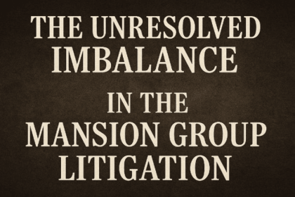 Unresolved imbalance in the Mansion Group litigation! 6 Unresolved imbalance in the Mansion Group litigation!