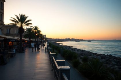 Evening strolls on Sliema promenade