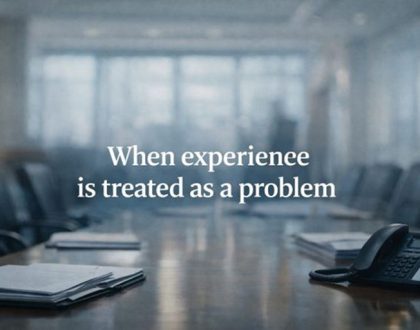 When experience is treated as a problem!