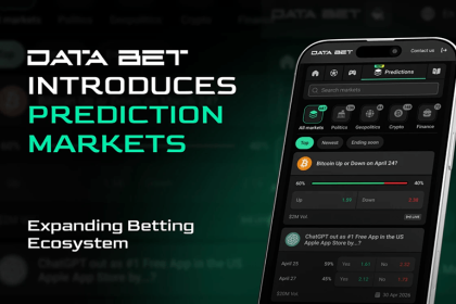DATA.BET startet Prediction Markets zur Erweiterung von Sportwetten 2 DATA.BET launches Prediction Markets for sportsbook content expansion