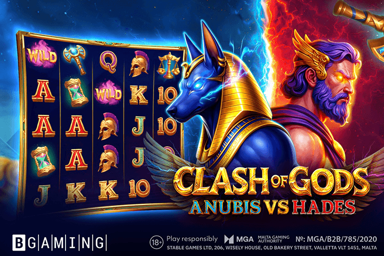 BGaming introduces Clash of Gods: Anubis vs Hades slot