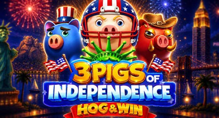 3 Pigs of Independence slot launches with Hog & Win by Gaming Corps