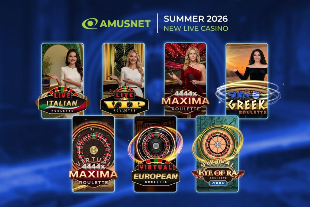 Amusnet expands its roulette portfolio with 7 new live and virtual releases