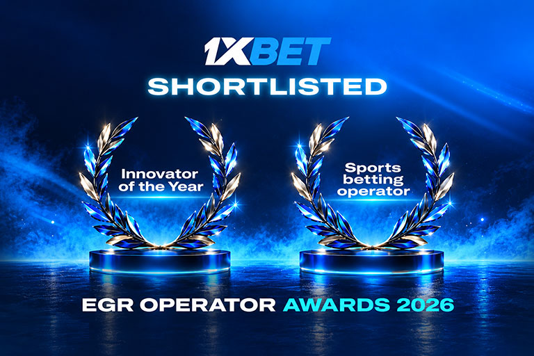 1xBet shortlisted for EGR Operator Awards 2026 in two major categories