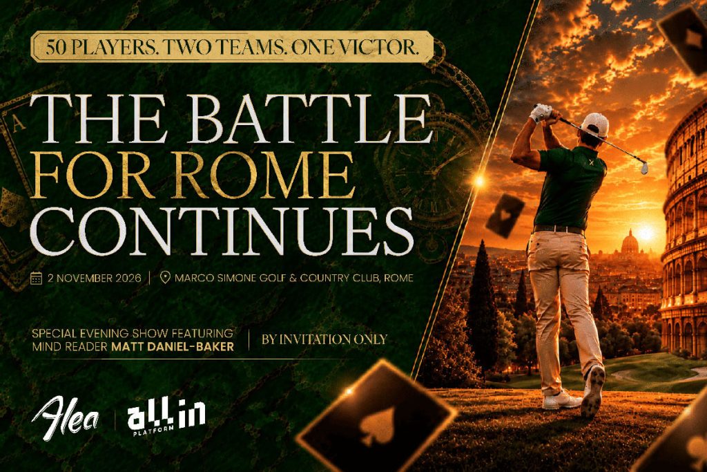 Alea and ALL IN Platform prepare for Rome golf rematch on 2 November