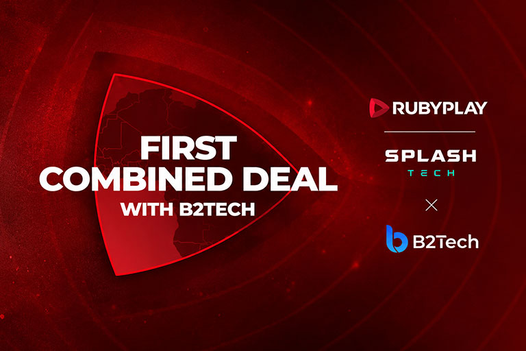 B2Tech integrates RubyPlay content and Splash Tech jackpots across Africa