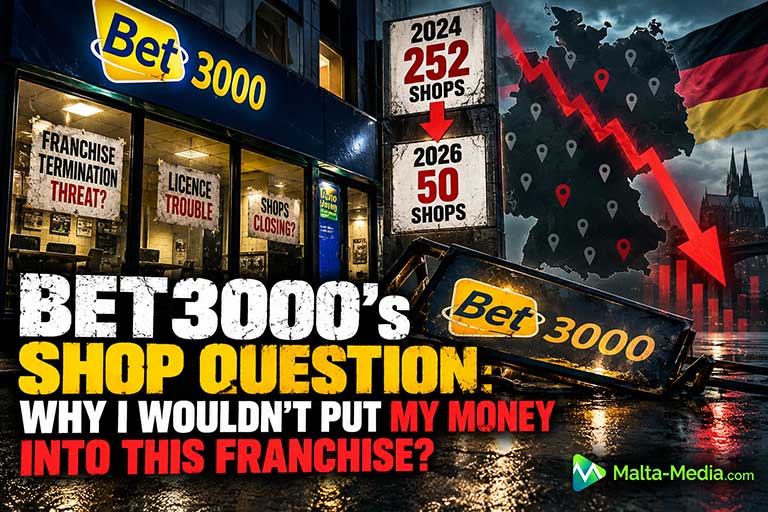 Bet3000’s German betting shop network shrinks to 50 listed locations as licensing and franchise doubts grow